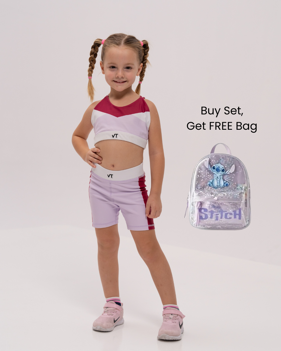 Active Set for Girls with Crossback Straps