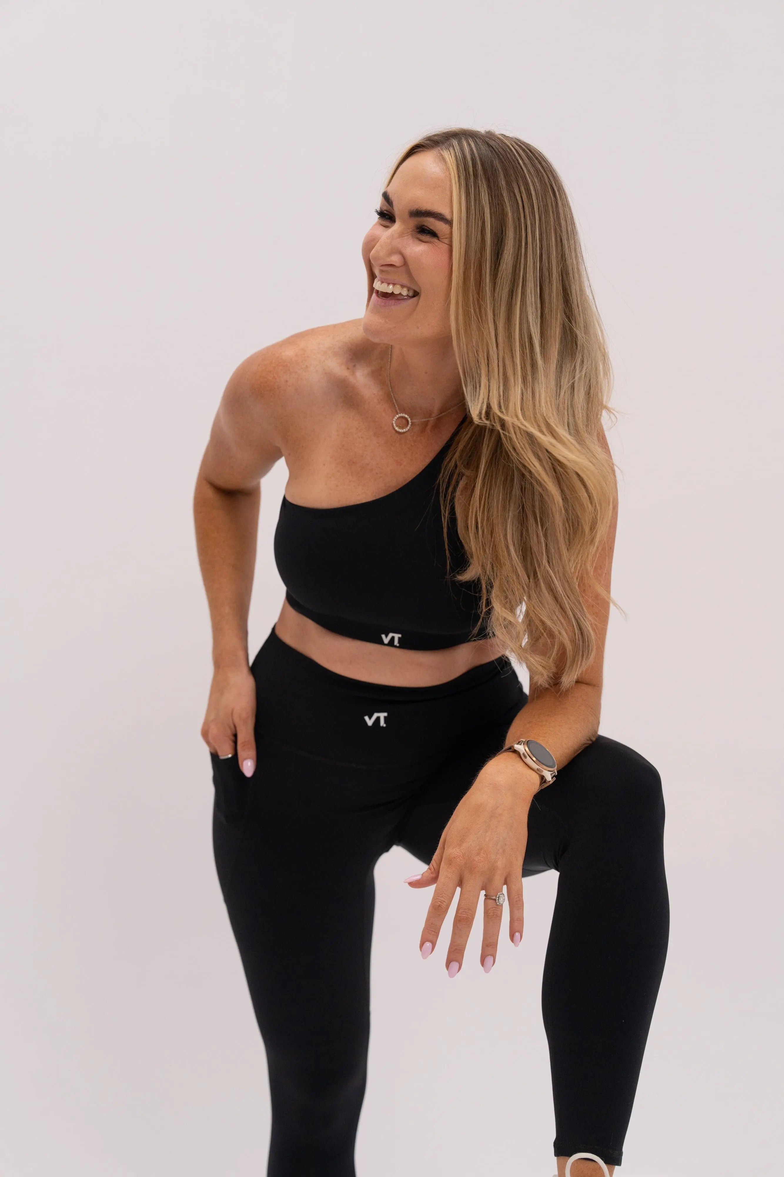 Black High Waist Pocket Leggings for Women