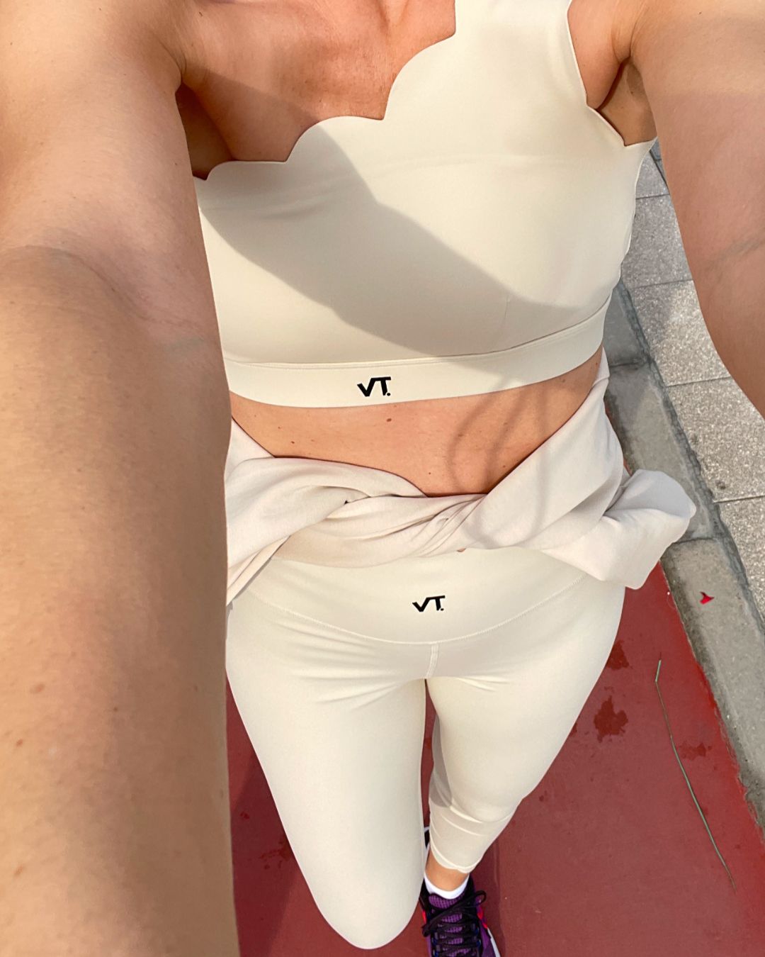 Asana Flow 2 Piece Set with One Shoulder Top and High Waist Leggings