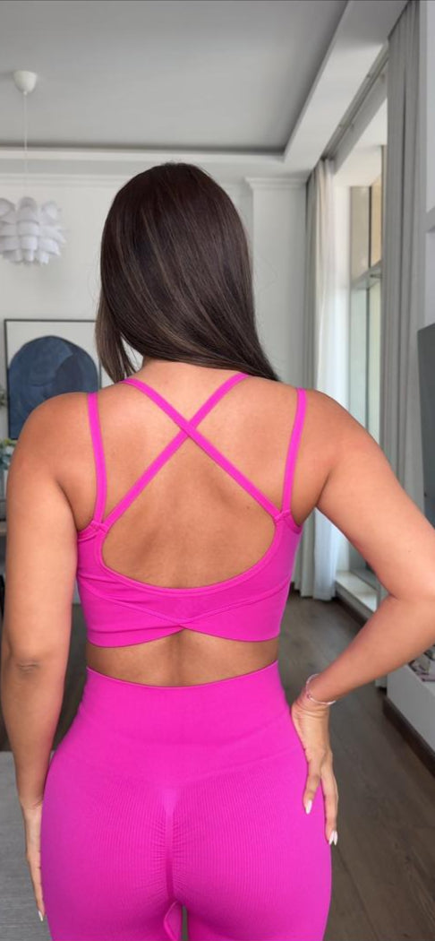 Fuchsia Energy and Stretchy Sportswear Set