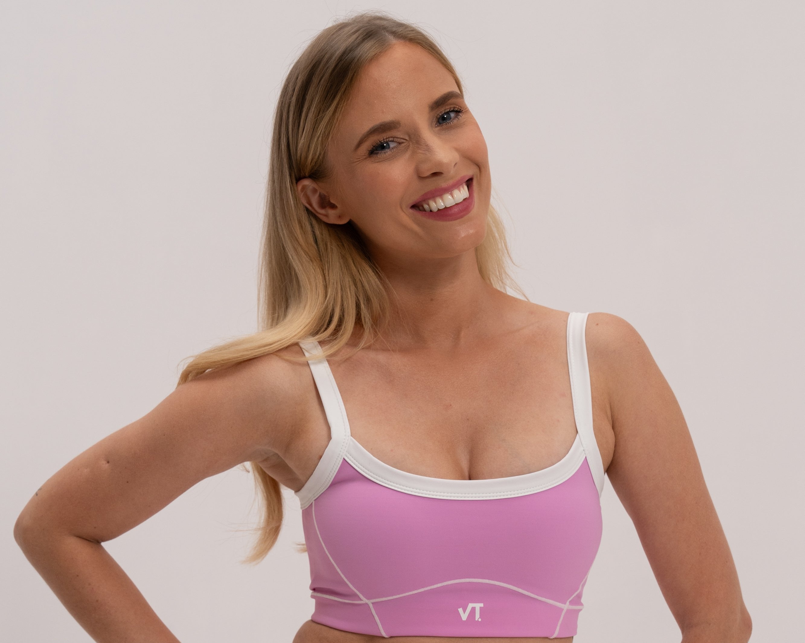 Trendy Pink Fitness Sports Top