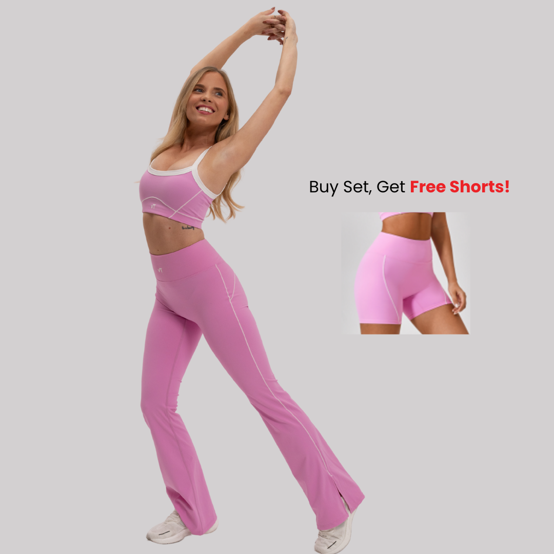 2 Piece Fitness Set  ( Top & Leggings ) Shorts FREE
